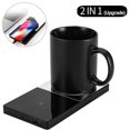thumbnail image 1 of 2 In 1 Heating Mug Cup Warmer Electric Wireless Charger for Home Office Coffee Milk 2 In 1  Portable Multifunction Electric Home Office Coffee Tea Warmer Wireless Charger Mug Warmer Kit A, 1 of 8
