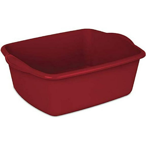 Sterilite 12QT RED Sterlite 12 Quart Dishpan Basin, 1 Pack