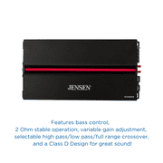 Jensen XDA94RB Class D 4 Channel Bridgeable Amplifier with 80 Watts x 4 RMS and 1000 Watts, New