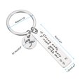 thumbnail image 2 of Uxcell Drive Safe Love You Letter V Keychain with Gift Box for Him Men Christmas Valentines Day Gifts, Silver, 2 of 6