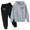 ZZA Grey, variant on Girls Fall Outfits Casual Solid Color Long Sleeve Hoodie Pullover Sweatshirt Tracksuit Jogger Sweatpants Unisex 2 Pc Sweatsuit Set Girls' Clothing Sets Black 3 Years-4 Years