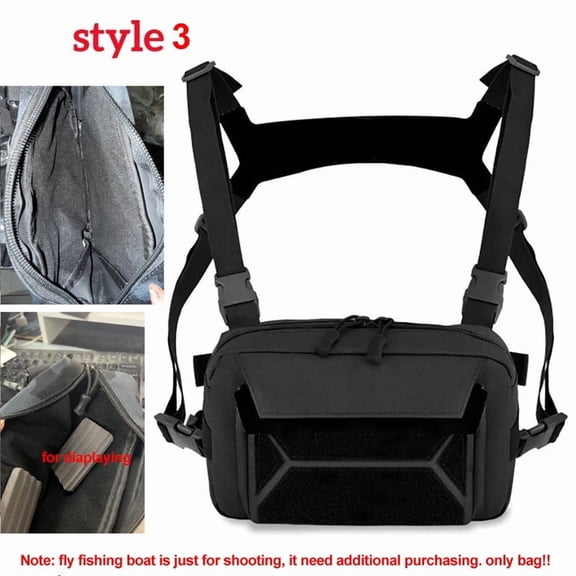Camouflage Fishing Vest Bag, Adjustable Chest & Waist Pack for Hiking, Camping & Outdoor Use