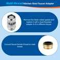thumbnail image 5 of CADOVE Solid Brass Garden Hose Adapter, Chrome Swivel Aerator Connector, 3/4" Male-to-Male & Female-to-Male, 5 of 7
