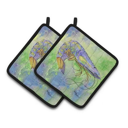 

Shrimp Pair of Pot Holders 7.5 x 3 x 7.5 in.
