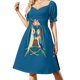 thumbnail image 3 of Vestido de manga corta con bandera australiana, tendencia de ropa de mujer 2025, vestidos de fiesta, vestido de noche elegante y chic., 3 of 7