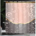 thumbnail image 3 of Ambesonne Eastern Shower Curtain, Oriental Abstract Floral, 69"Wx84"L, Blush Purpleblue, 3 of 4