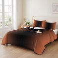 thumbnail image 2 of Twin Quilt Set 68''x86'', Orange Black Ombre Lightweight Summer Bedspread Coverlet Set with 2 Pillow Shams, Modern Gradient Abstract Art Breathable All Season Quilt Bedding for Dorm/Bedroom, 2 of 9