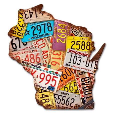 Wisconsin License Plates “Made in the USA with heavy gauge steel"
