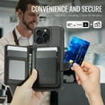 thumbnail image 6 of Dteck for iPhone 16 Wallet Case Magnetic Card Holder, RFID Blocking 2 in 1 Detachable Kickstand Shockproof Cover for Women Men Compatible with Magsafe Accessory, Black, 6 of 10
