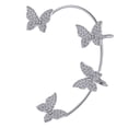 thumbnail image 2 of Crawler Earrings Rhinestone Butterfly - Fashion Climber Earrings Ear Cuff Wrap, 2 of 10