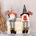 thumbnail image 2 of Happy Halloween Gnome Doll Long Legs Witch Hat Spider Ghost Toy OrnamentB, 2 of 5