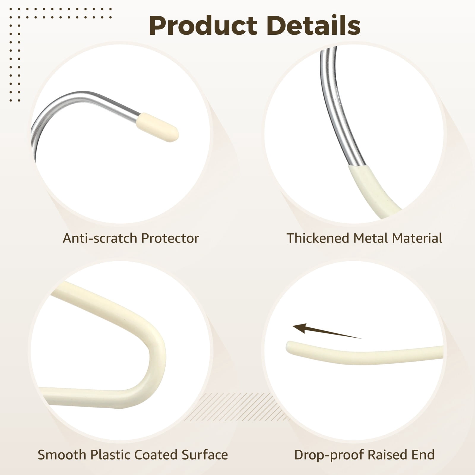 40 Pack Open-Ended Pants Hangers, 13.8 in Smooth Plastic Coated Non-Slip Open-Ended Hangers, White Space Saving Metal Heavy Duty Pants Organizer for Jeans, Trouser, Leggings, Slacks, Scarf