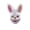 Blue, variant on Yashow Elite Halloween Luminous Scary Mask 13.7x11.4 inch, LED Light Up Bunny Face Cover, Breathable Cosplay Props for Dance Party, Haunted House and Costume Event
