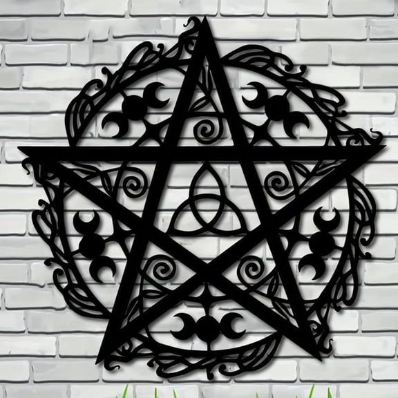 HELLOYOUNG Metal Star Wall Art Hollow Out Iron Wall Decor for Living Room Bedroom Office Large Modern Farmhouse Decorative Hanging Sculpture, 1 Count