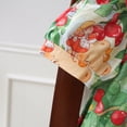 thumbnail image 2 of 2024 Été Décontracté Vêtements pour Enfants Cerise Brodé Peter Pan Col Robe Imprimée Fille Manches Courtes Princesse Robe1-12 Ans, 2 of 6