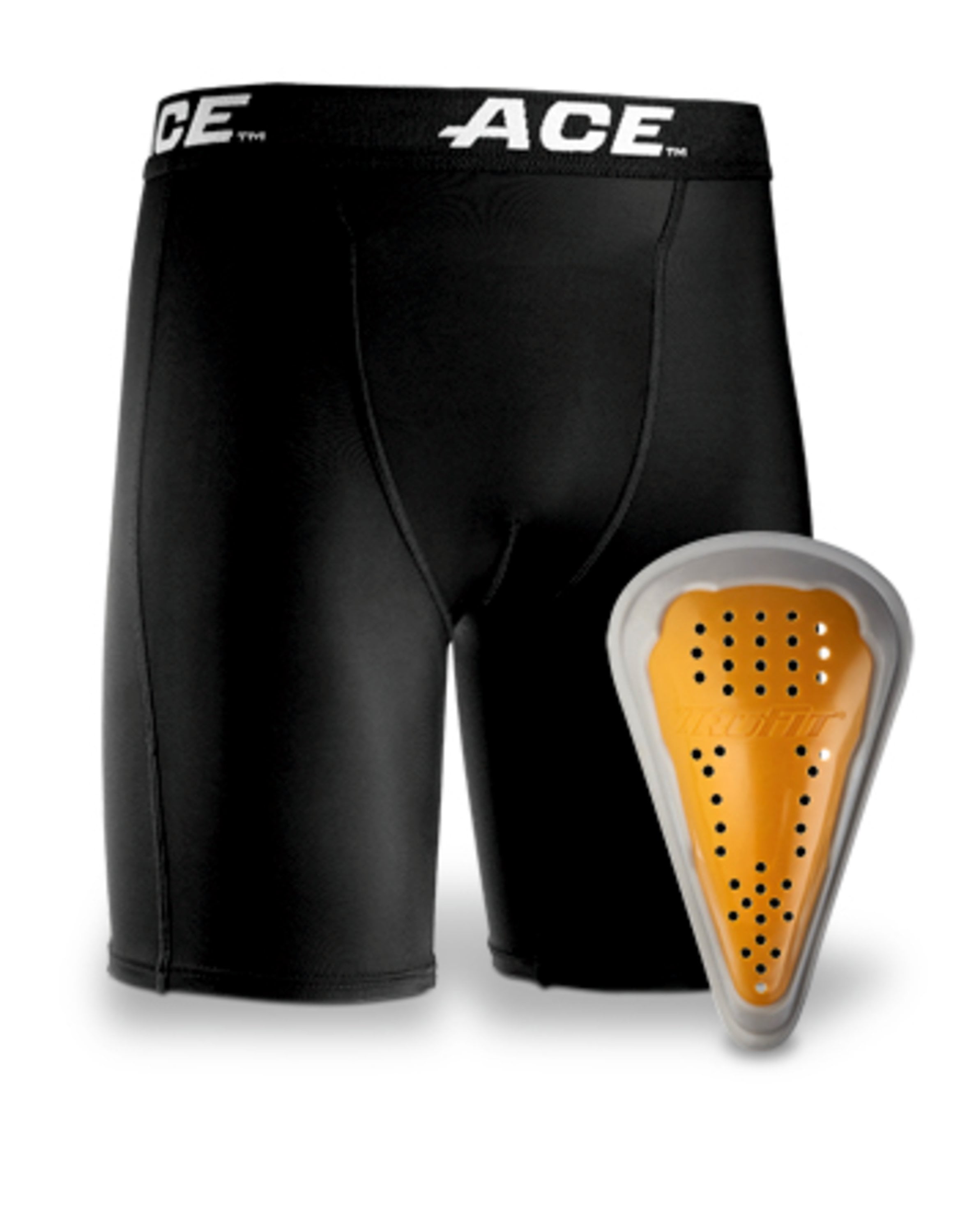 ACE High Performance Compression Shorts and Cup, Youth, Large/Extra Large, Flexible, 1/pack
