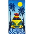 thumbnail image 2 of Road Trip Velour Beach Towel Surfer Peace Van 30 x 60 inch Summer 100% Cotton Velour Terry, 2 of 3