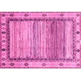 thumbnail image 1 of Ahgly Company Indoor Rectangle Abstract Pink Modern Area Rugs, 2' x 5', 1 of 4