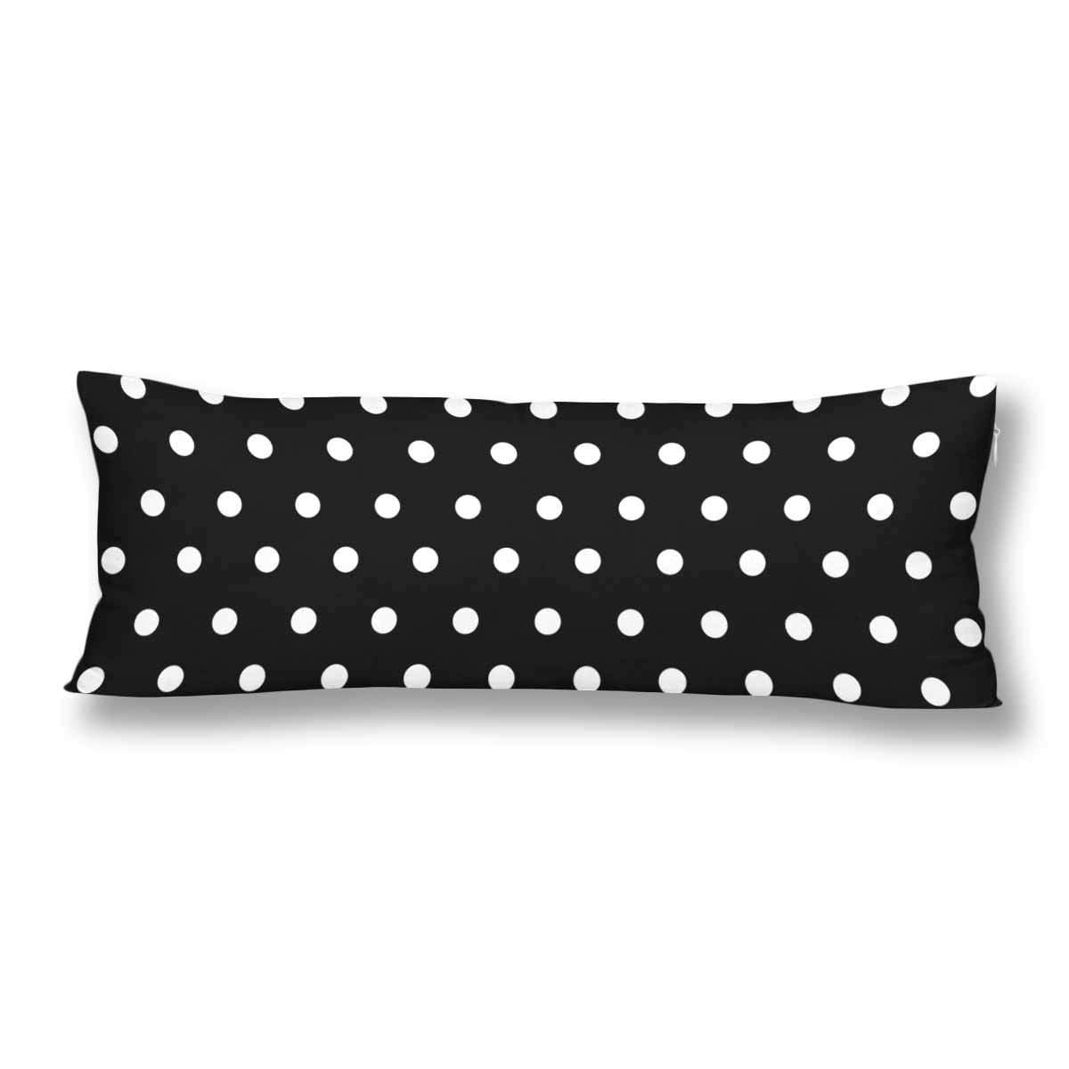 ABPHOTO White and Black Polka Dots Body Pillow Covers ...
