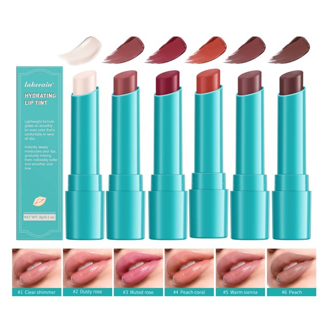 Bálsamo labial nutritivo con color Gloss - Color hidratante, ligero y duradero - Protección labial hidratante de uso diario - Defensa del medio ambiente - Fácil aplicación - 1 paquete