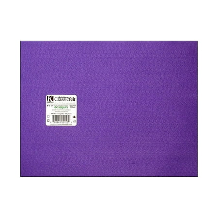 Kunin Rainbow Classic Felt, 9" x 12", 24 pk, Orchid