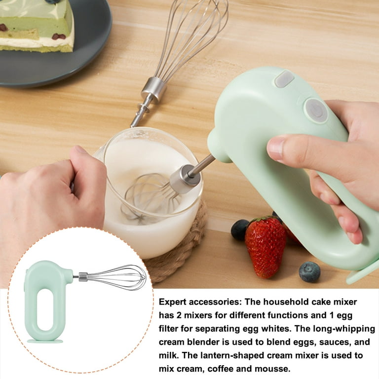 GeweYeeli Electric Egg Whisk Rechargeable Adjustable Kitchen Cream Bubbler  Egg Mixer Blender, Double Sticks 