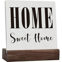 Home Sweet Home Decorative Sweet Family Farmhouse Home Living Room Bedroom Decor Rustic Decor Sign For Shelf Ceramic Plaque With Wooden Stand