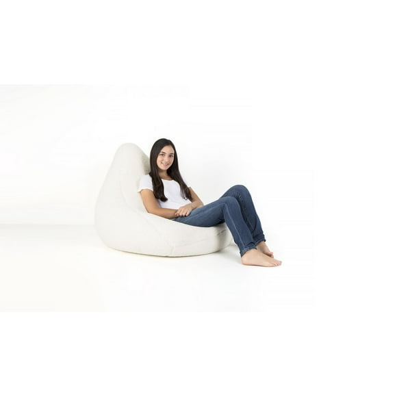 Lounge & Co White Sherpa Bean Bag Cover