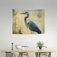 thumbnail image 2 of ZFLMY Blue Heron Tapestry Wall Decoration 100% Polyester Wall Art Tapestry for Decorative Wall Hanging Bedroom Living Room Decor 40x30in, 2 of 6