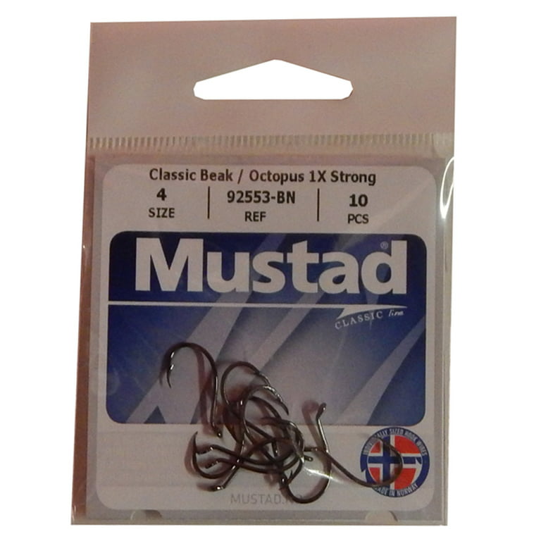 100 Mustad Classic Beak Hooks 4/0 92627 GOLD 2 packs of 50