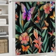 thumbnail image 6 of Orinice Bird of Paradise Shower Curtain, Colorful Tropical Flowers Butterfly Shower Curtains, Home Decor Artwork Shower Curtain Set with Hooks, Waterproof Washable Upgrad Polyester,  69x72, 6 of 7