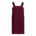 thumbnail image 4 of iHPH7 Aprons for Women with Pockets, Cotton Linen Apron for Women, Cross Back Apron Pinafore Dress, Gardening Apron, Red 3XL, 4 of 7