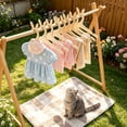 thumbnail image 2 of Wooden Pet Clothes Hangers for Cat and Dog Apparel, Set of 10, 2 of 6