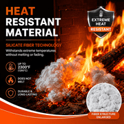 Artrylin 7 oz Aluminum Silicate Fibe,High-Temperature Resistance Fireplace Embers,Rock Wool Glowing Embers,Rock Wool for Vented Gas Fireplaces,Mineral Fiber Rock Wool