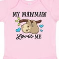 thumbnail image 4 of Inktastic My Mawmaw Loves Me with Sloth and Hearts Boys or Girls Baby Bodysuit, 4 of 5