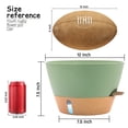 thumbnail image 3 of FIASON 2 Pack Plastic 12 Inch Green with Brown Self-Watering Plant Pots for Indoor Outdoor, Large Flower Pots Include Drainage Holes, Watering Lip & Removable Saucer, 3 of 7