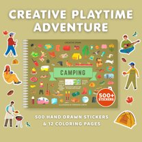 Cupkin Camping Sticker Book (12 of 41) 500+ Stickers 12 Lay Flat Scenes ...