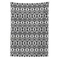 thumbnail image 3 of Ambesonne Tribal Tablecloth Rectangular Table Cover, Sketchy Seem Rectangular, 52"x70", Black and White, 3 of 4
