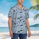 thumbnail image 3 of Fotbe Dolphins Camisa Hawaiana para Hombre Unisex – Camisa Casual de Verano con Botones de Manga Corta de Algodón y Lino,Large, 3 of 7