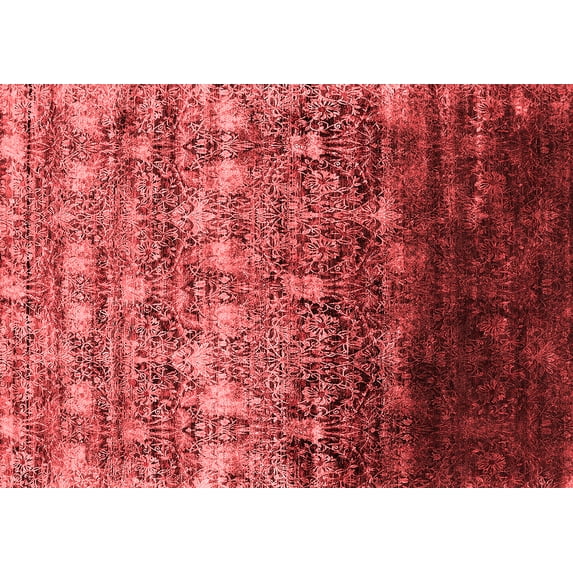 Ahgly Company Indoor Rectangle Oriental Red Industrial Area Rugs, 2' x 5'
