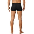 thumbnail image 3 of INSPIRE CHIC Men's Solid Color Elastic Waistband Lightweight Breathable Boxer Brief 32 Black, 3 of 5
