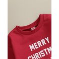thumbnail image 6 of Wassery Baby Girls Christmas Romper Infant Girls Crew Neck Long Sleeve Letter Print Casual Bodysuits 3M 6M 12M 18M Newborn Girls Loose Fit Fall Clothes, 6 of 9