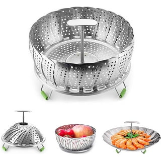 Nuolux Steamer Basket Pot Steel Stainless Insert Steam Cookingsteamer  Vegetable Cookware Handle Bun Metal Steaming Kitchen 