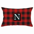 thumbnail image 1 of Funda de Almohada Navideña con Diseño de Muñeco Sin Rostro, Enano, Gnomo o Duende, con Estampado de Copos de Nieve y Lino | Cierre de Cremallera Oculta | Lavable a Mano | 1 Funda de Almohada, 1 of 1
