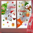 thumbnail image 3 of Christmas Snowflake Window Clings Stickers for Glass, Xmas Decals Decorations Holiday Snowflake Santa Claus Reindeer Decals for Party, 3 of 5