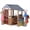 Gray, variant on Sunnyfree Outdoor Playhouse for Kids, Wooden Playhouse with Doorbell, Phone, and Kitchen Toys, Ages 3 to 8, Wooden