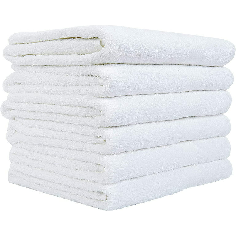 HOMERHYME Hand Towels for Bathroom, 24 Pack 25''*15'' Microfiber White Bath  Hand Towels, Quick Dry Lint Free Soft Absorbent Bulk Washcloths Decorative