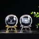 thumbnail image 2 of Bola de cristal con tallado interior Bola de cristal Galaxia del sol Manualidades para el hogar Adornos Tallado láser Tallado interior Luna, 2 of 5