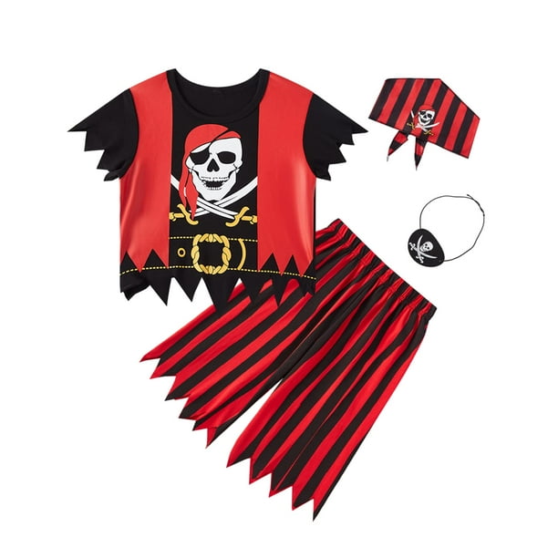 Disfraz Okbebe para niños pequeños, pirata, Halloween, 2 unidades, con accesorios