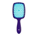 thumbnail image 1 of Cepillo azul desenredante con cerdas anchas y almohadilla para cabello húmedo o seco y suave masaje del cuero cabelludo., 1 of 5